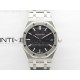 Royal Oak 41mm 15500 SS APSF 1:1 Best Edition Black Textured Dial on SS Bracelet A4302 Super Clone