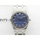 Royal Oak 41mm 15500 SS APSF 1:1 Best Edition Blue Textured Dial on SS Bracelet A4302 Super Clone
