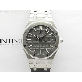 Royal Oak 41mm 15500 SS APSF 1:1 Best Edition Gray Textured Dial on SS Bracelet A4302 Super Clone