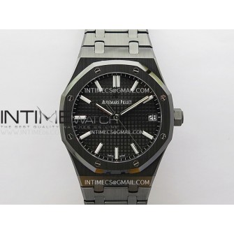 Royal Oak 15500 Black Ceramic APSF 1:1 Best Edition Black Dial on Black Ceramic Bracelet SA4302 Super Clone