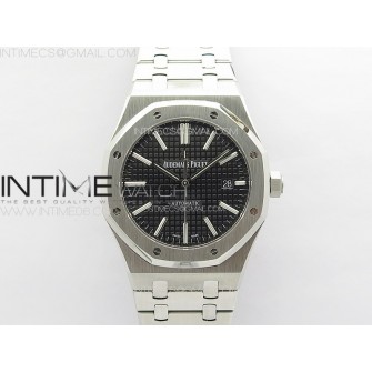 Royal Oak 41mm 15400 SS APSF 1:1 Best Edition Black Textured Dial on SS Bracelet A3120 Super Clone V3