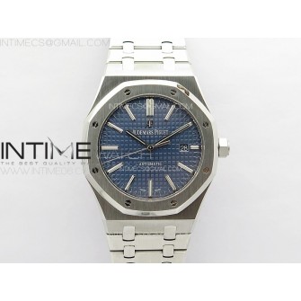 Royal Oak 41mm 15400 SS APSF 1:1 Best Edition Blue Textured Dial on SS Bracelet A3120 Super Clone V3