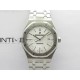Royal Oak 41mm 15400 SS APSF 1:1 Best Edition Silver Textured Dial on SS Bracelet A3120 Super Clone V3