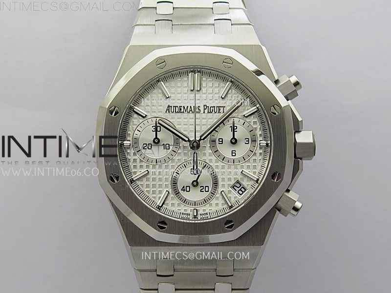 Royal Oak Chrono 26240 SS APSF 1:1 Best Edition Silver Dial on SS Bracelet SA4401 Super Clone
