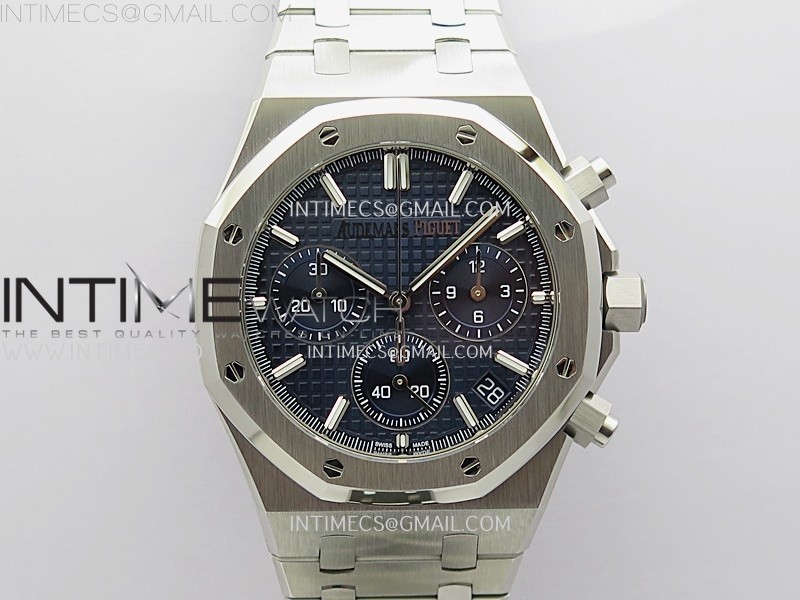 Royal Oak Chrono 26240 SS APSF 1:1 Best Edition Blue Dial on SS Bracelet SA4401 Super Clone