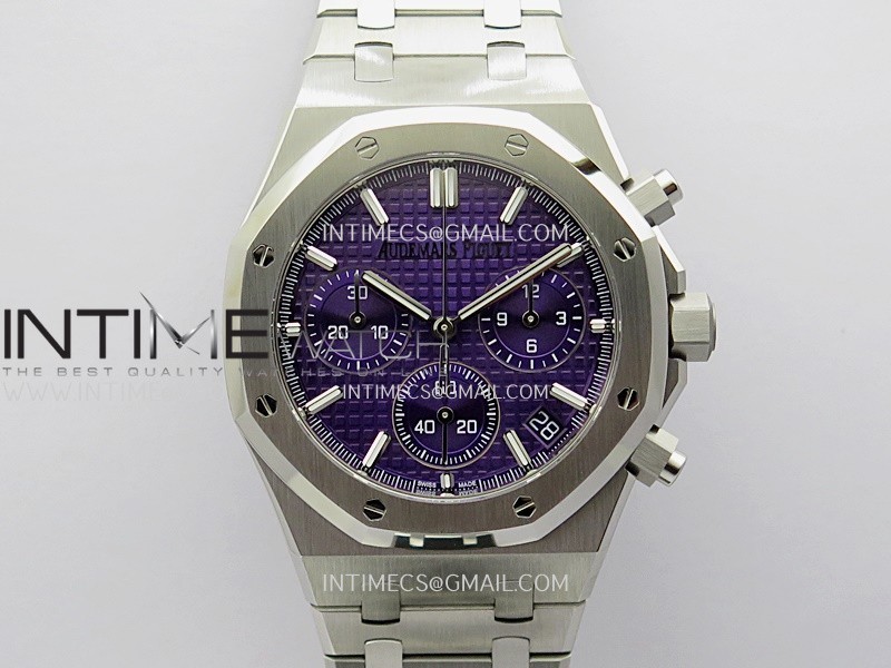 Royal Oak Chrono 26240 SS APSF 1:1 Best Edition Purple Dial on SS Bracelet SA4401 Super Clone