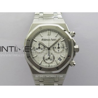 Royal Oak Chrono 26240 SS V2 APSF 1:1 Best Edition Silver Dial on SS Bracelet SA4401 Super Clone (Free Sprung)