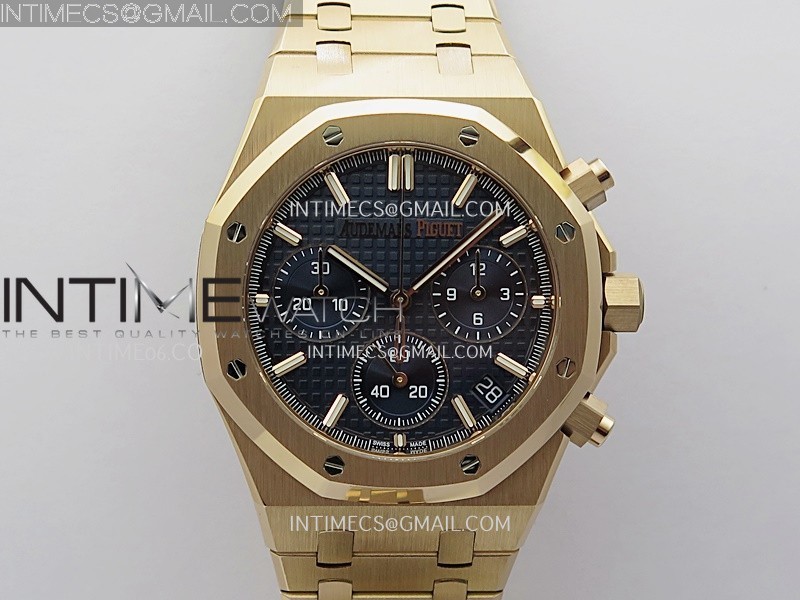 Royal Oak Chrono 26240OR RG APSF 1:1 Best Edition Blue Dial on RG Bracelet SA4401 Super Clone