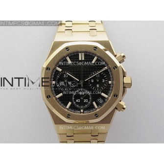 Royal Oak Chrono 26240OR RG APSF 1:1 Best Edition Black Dial on RG Bracelet SA4401 Super Clone