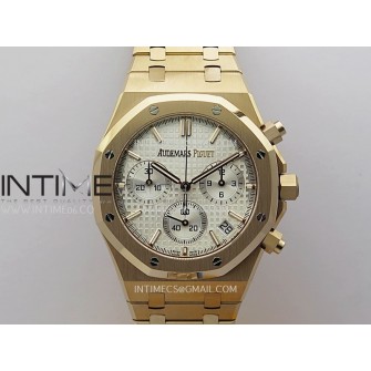 Royal Oak Chrono 26240OR RG APSF 1:1 Best Edition Silver Dial on RG Bracelet SA4401 Super Clone