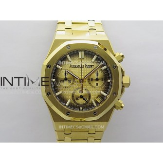 Royal Oak Chrono 26240BA YG APSF 1:1 Best Edition Ombre Gold Dial on Bracelet SA4401 Super Clone