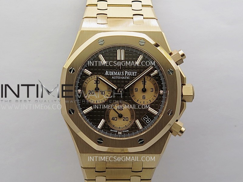 Royal Oak Chrono 26240OR RG APSF 1:1 Best Edition Brown Dial RG Subdial On RG Bracelet SA4401 Super Clone