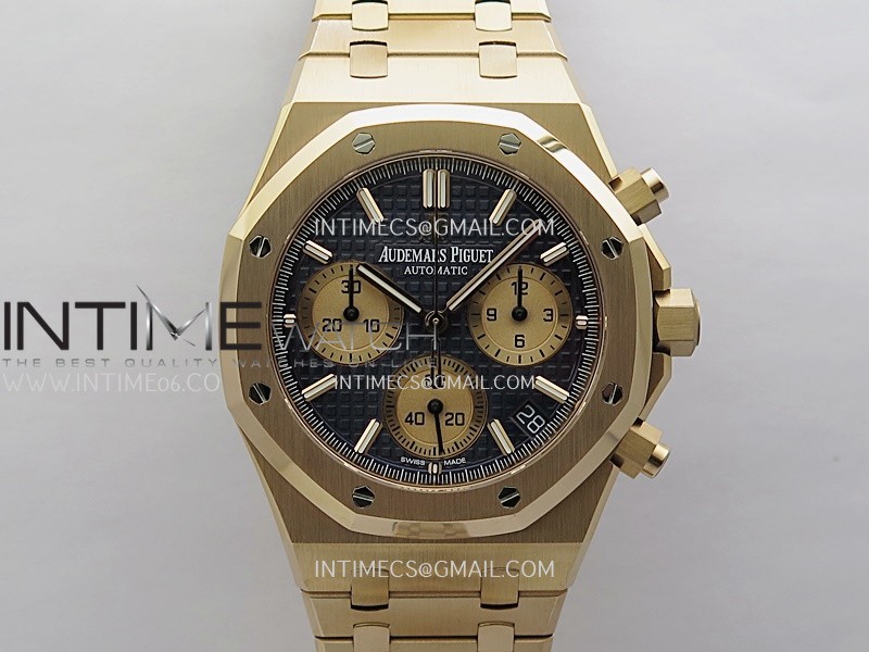 Royal Oak Chrono 26240OR RG APSF 1:1 Best Edition Blue Dial RG Subdial On RG Bracelet SA4401 Super Clone