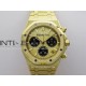 Royal Oak Chrono 26240BA Frosted YG APSF 1:1 Best Edition YG Dial on Bracelet SA4401 Super Clone