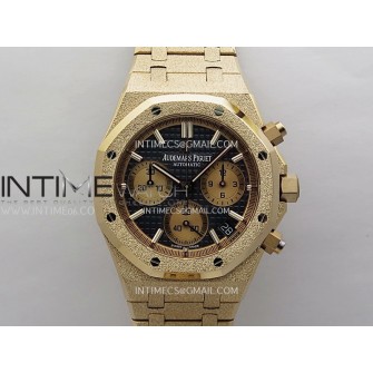 Royal Oak Chrono 26240OR Frosted RG APSF 1:1 Best Edition Blue Dial RG Subdial On Frosted RG Bracelet SA4401 Super Clone