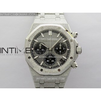 Royal Oak Chrono 26240 Frosted SS APSF 1:1 Best Edition Gray/Black Dial On Bracelet SA4401 Super Clone