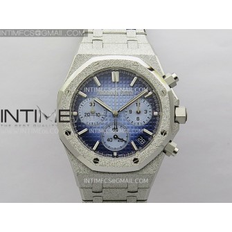 Royal Oak Chrono 26240 Frosted SS APSF 1:1 Best Edition Ice Blue Dial On Bracelet SA4401 Super Clone