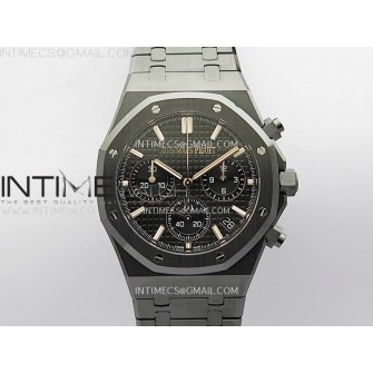 Royal Oak Chrono 26240 Black Ceramic APSF 1:1 Best Edition on Ceramic Bracelet SA4401 Super Clone