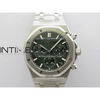 Royal Oak Chrono 26240 SS V2 APSF 1:1 Best Edition Green Dial on SS Bracelet SA4401 Super Clone (Free Sprung)