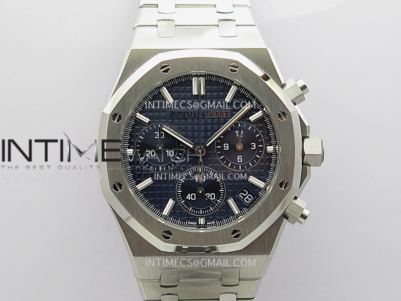 Royal Oak Chrono 26240 SS V2 APSF 1:1 Best Edition Blue Dial on SS Bracelet SA4401 Super Clone (Free Sprung)