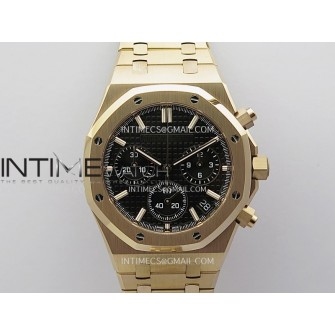 Royal Oak Chrono 26240OR RG V2 APSF 1:1 Best Edition Black Dial on RG Bracelet SA4401 Super Clone (Free Sprung)