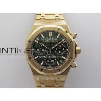 Royal Oak Chrono 26240OR RG V2 APSF 1:1 Best Edition Green Dial on RG Bracelet SA4401 Super Clone (Free Sprung)