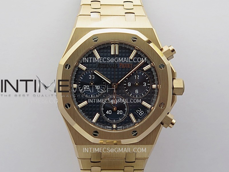 Royal Oak Chrono 26240OR RG V2 APSF 1:1 Best Edition Blue Dial on RG Bracelet SA4401 Super Clone (Free Sprung)