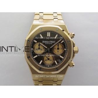 Royal Oak Chrono 26240OR RG V2 APSF 1:1 Best Edition Brown Dial RG Subdial On RG Bracelet SA4401 Super Clone (Free Sprung)