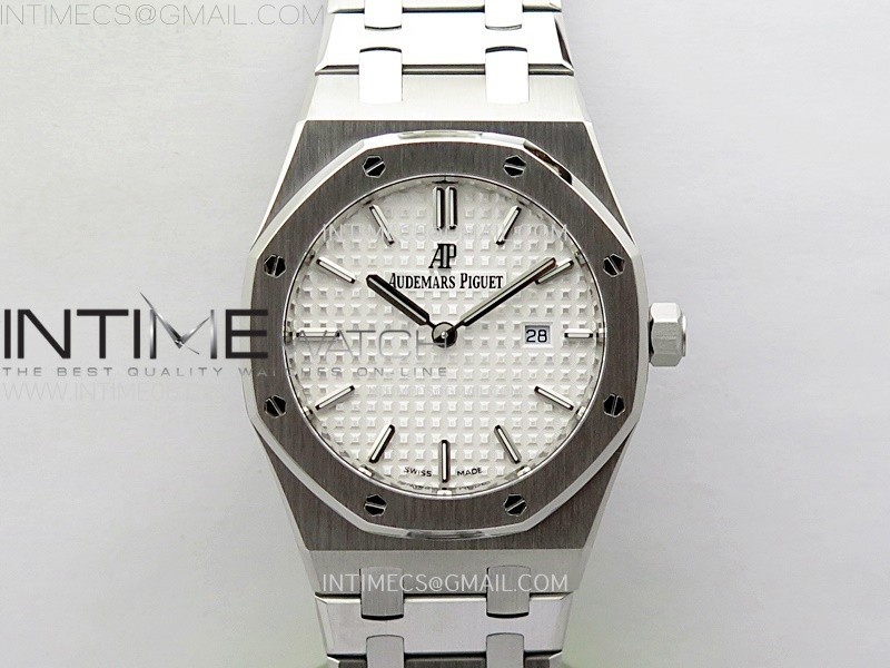 Lady Royal Oak 33mm 67651 SS ZF 1:1 Best Edition White Textured Dial on SS Bracelet RONDA Quartz