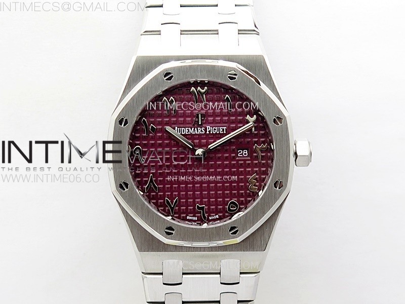 Lady Royal Oak 33mm 67651 SS ZF 1:1 Best Edition Purple Textured Dial on SS Bracelet RONDA Quartz