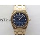 Lady Royal Oak 33mm 67651 RG ZF 1:1 Best Edition Blue Textured Dial on RG Bracelet RONDA Quartz