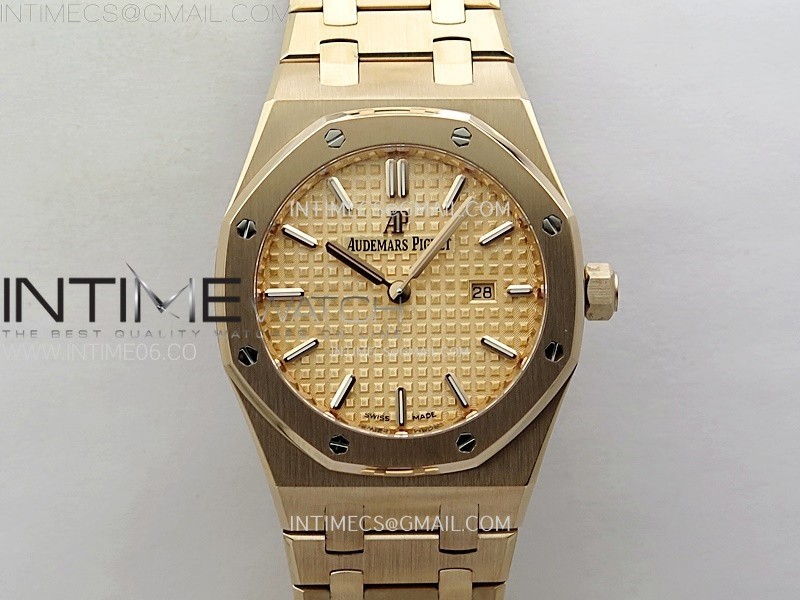 Lady Royal Oak 33mm 67651 RG ZF 1:1 Best Edition RG Textured Dial on RG Bracelet RONDA Quartz