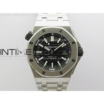 Royal Oak Offshore Diver 15703 APSF 1:1 Best Edition Black Dial on SS Bracelet SA3120 Super Clone