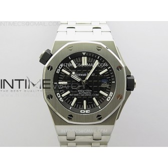 Royal Oak Offshore Diver 15710 APSF 1:1 Best Edition Black Dial on SS Bracelet SA3120 Super Clone