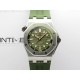 Royal Oak Offshore Diver 15720 ZF 1:1 Best Edition Green Dial on Green Rubber Strap A4308