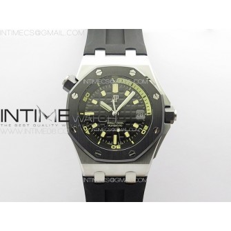 Royal Oak Offshore Diver 15720 Ceramic Bezel ZF 1:1 Best Edition Black Dial on Black Rubber Strap A4308