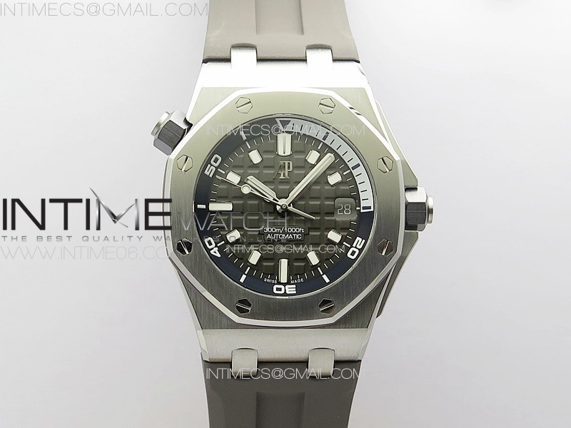 Royal Oak Offshore Diver 15720 ZF 1:1 Best Edition Gray Dial on Gray Rubber Strap A4308