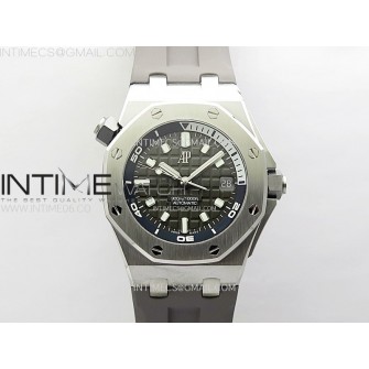 Royal Oak Offshore Diver 15720 APSF 1:1 Best Edition Gray Dial on Gray Rubber Strap SA4308