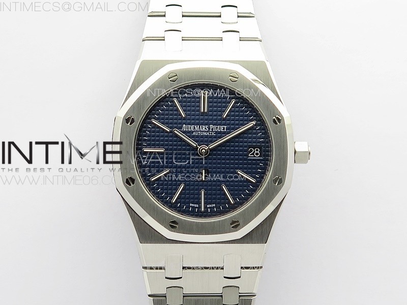 Royal Oak 39mm 15202 SS ZF Best Edition Blue Textured Dial on SS Bracelet A2121 V2