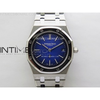 Royal Oak 15202IP 39mm Titanium ZF 1:1 Best Edition Blue Textured Dial on SS Bracelet A2121 V2