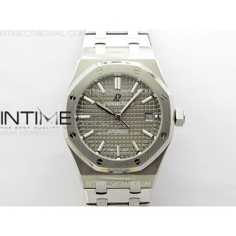 Royal Oak 37mm 15450 SS ZF 1:1 Best Edition Gray Textured Dial on SS Bracelet SA3120 Super Clone