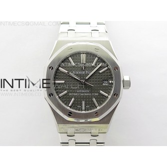 Royal Oak 37mm 15450 SS APSF 1:1 Best Edition Black Textured Dial on SS Bracelet SA3120 Super Clone