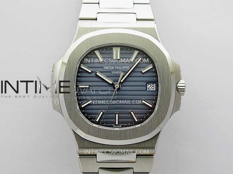 Nautilus 5711/1A 3KF 1:1 Best Edition Blue Textured Dial on SS Bracelet A324 Super Clone V2