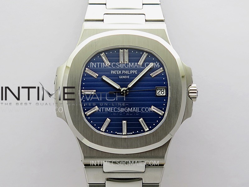 Nautilus 5711 3KF 1:1 Best Edition 40th Anniversary Blue Dial on SS Bracelet A324 Super Clone V2