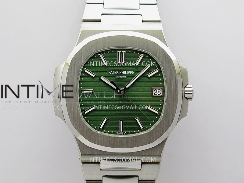 Nautilus 5711/1A 3KF 1:1 Best Edition Green Textured Dial on SS Bracelet A324 Super Clone V2