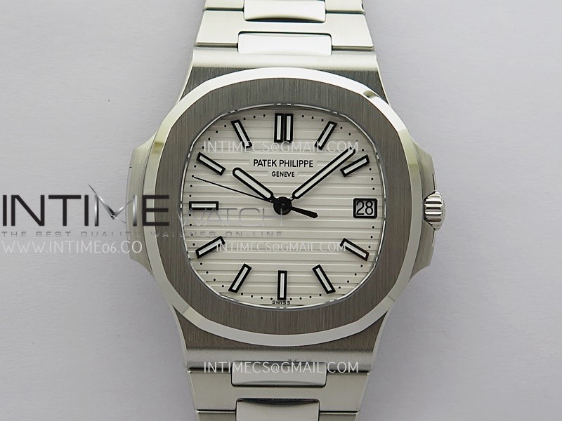 Nautilus 5711/1A SS DDF 1:1 Best Edition White Textured Dial On SS Bracelet Super Clone 324