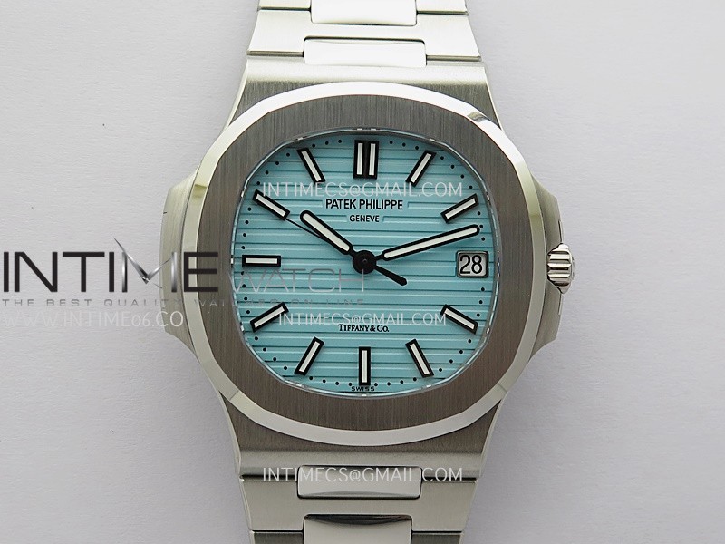 Nautilus 5711/1A SS DDF 1:1 Best Edition Tiffany Blue Textured Dial On SS Bracelet Super Clone 324