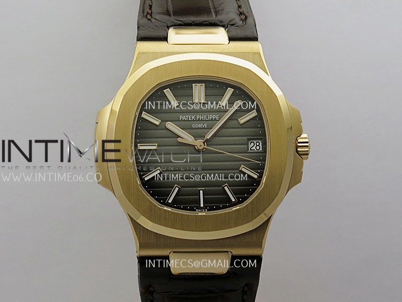 Nautilus 5711/1R RG 3KF 1:1 Best Edition Brown Textured Dial on Brown Leather Strap A324 Super Clone V2