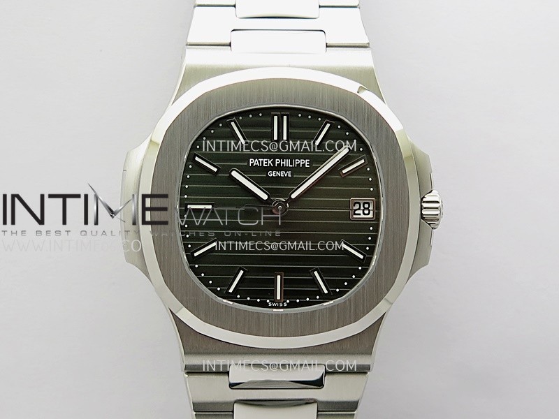 Nautilus 5711/1A SS DDF 1:1 Best Edition Green Textured Dial On SS Bracelet Super Clone 330