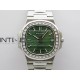Nautilus 5711/1A 3KF 1:1 Best Edition Diamonds Bezel Green Textured Dial on SS Bracelet A324 Super Clone V2